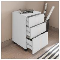 Gaveteiro 3 Gavetas Cubic Branco Fosco - Caemmun