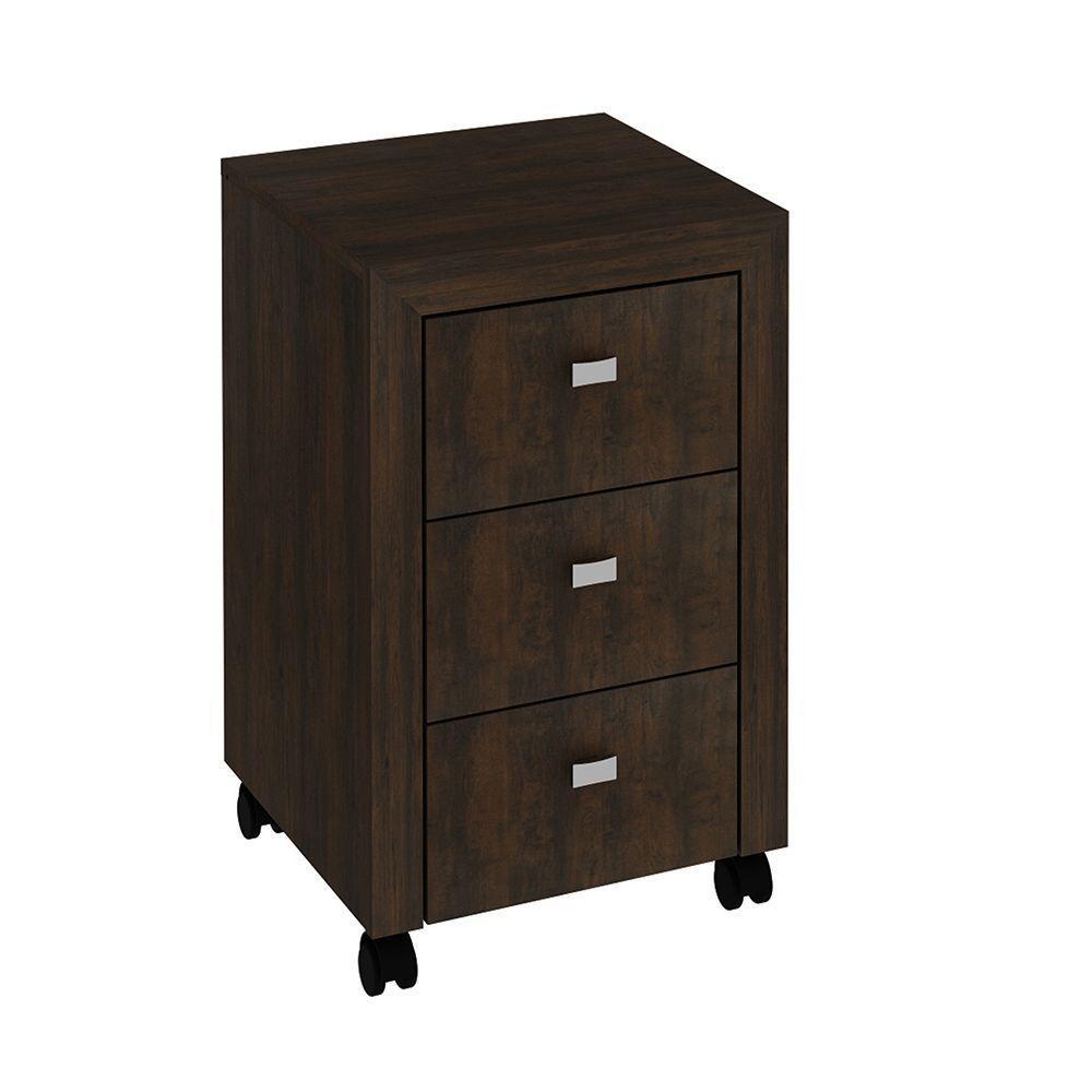 Gaveteiro Para Escritório Home Office Me4108 Mdp Rustico - 1