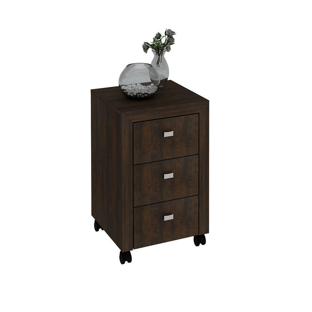 Gaveteiro Para Escritório Home Office Me4108 Mdp Rustico - 4