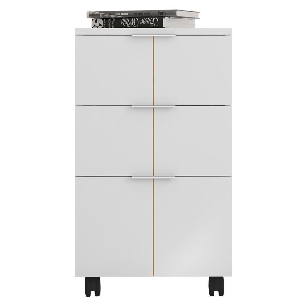 Gaveteiro Para Escritório Organizador Branco Cubic Caemmun - 1