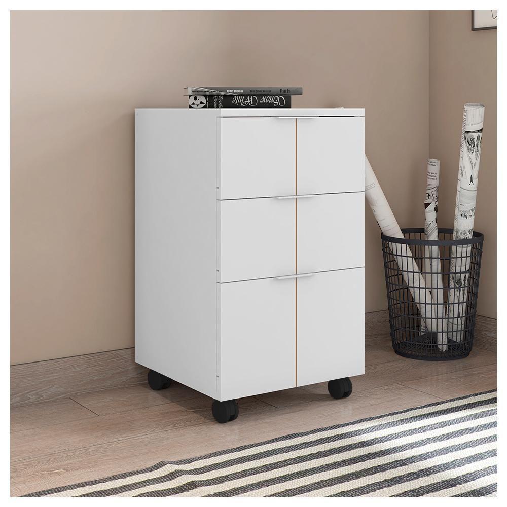 Gaveteiro Para Escritório Organizador Branco Cubic Caemmun - 5