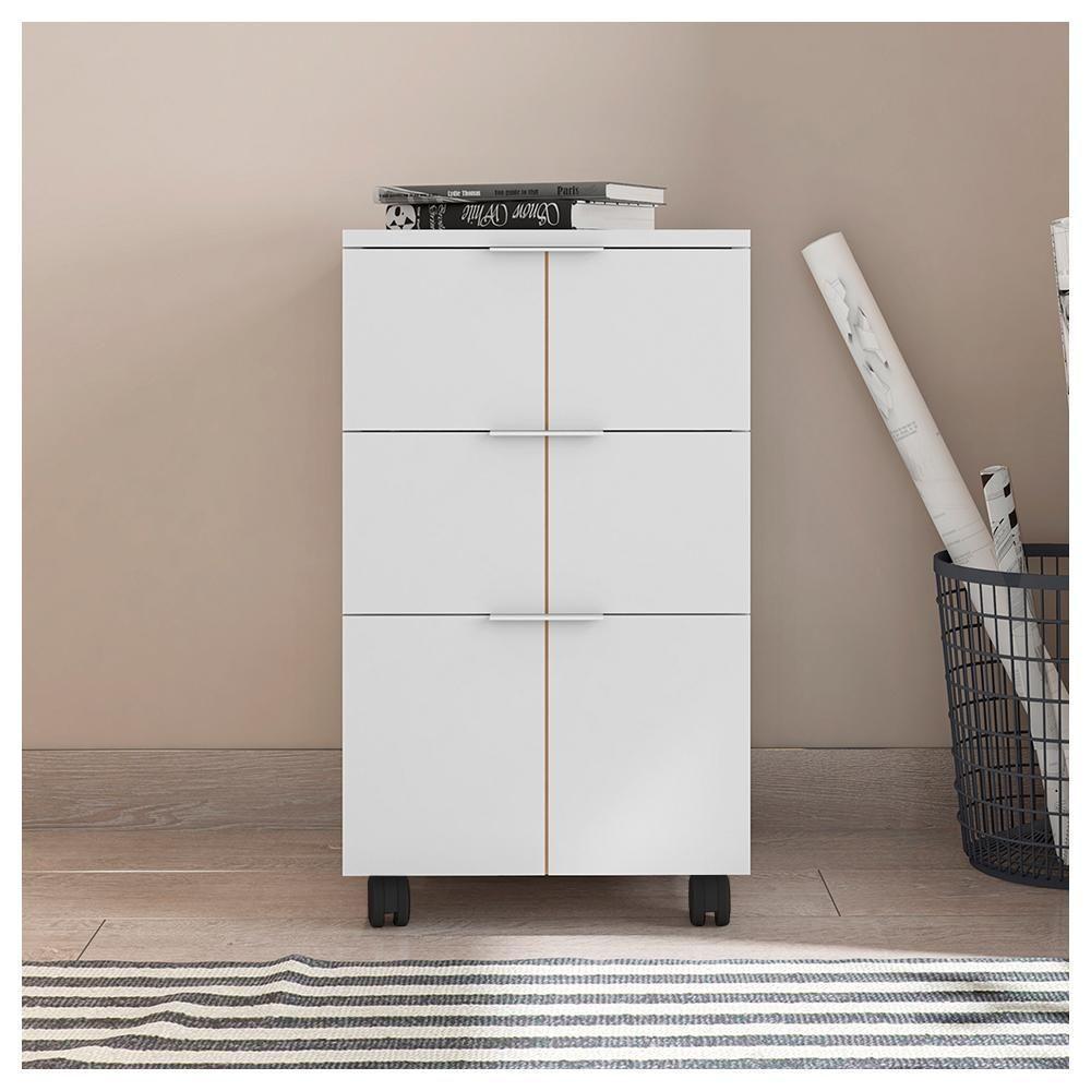 Gaveteiro Para Escritório Organizador Branco Cubic Caemmun - 6