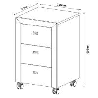 Gaveteiro Para Escritório Home Office Me4108 Mdp Nogal - 6