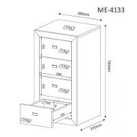 Gaveteiro Para Escritório Home Office Me4133 Mdp Amendoa - 2