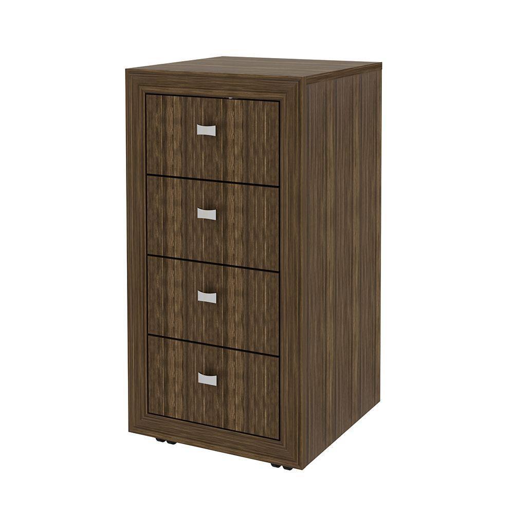 Gaveteiro Para Escritório Home Office Me4133 Mdp Nogal - 1