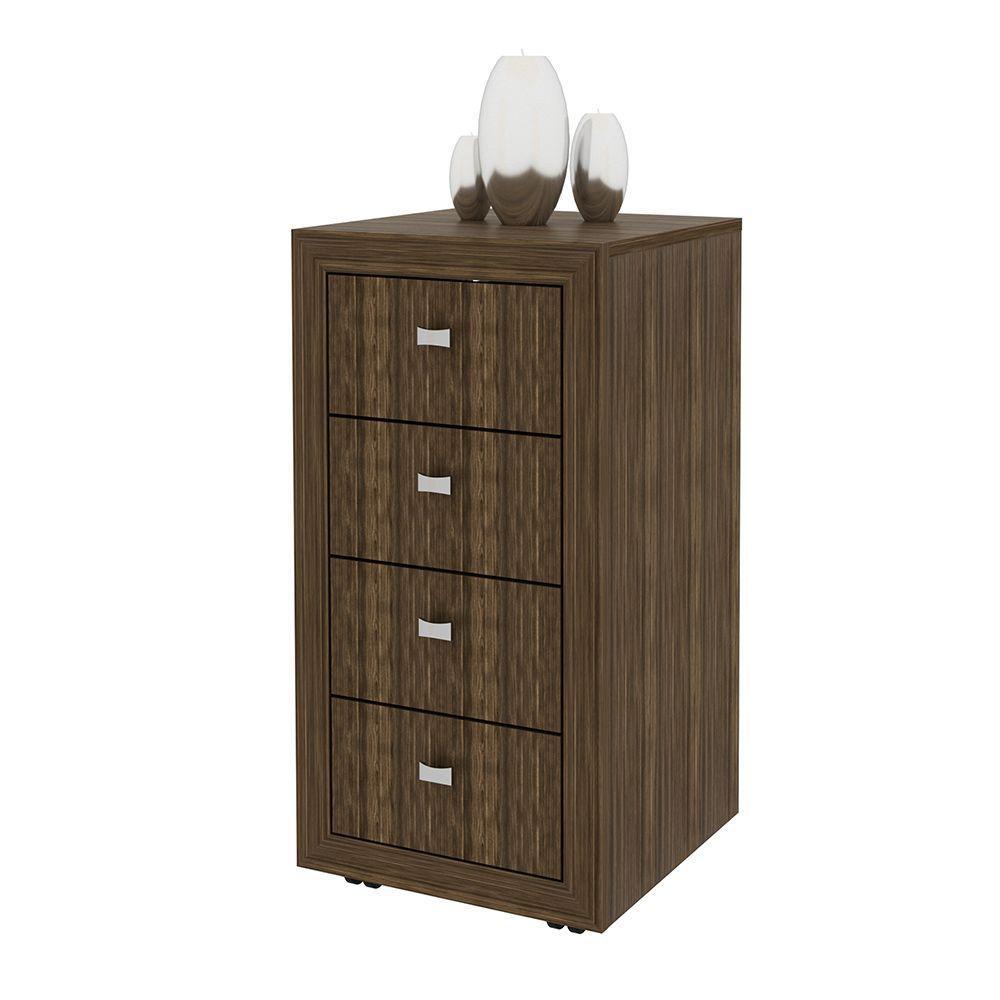 Gaveteiro Para Escritório Home Office Me4133 Mdp Nogal - 3