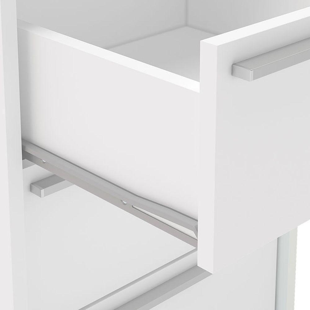 Gaveteiro Maia 3 Gavetas 4 Rodízios Politorno Branco Branco - 3