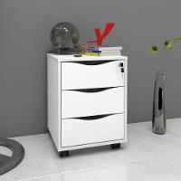 Gaveteiro 3 Gavetas Pés Rodízios Mobile Face Branco - 4