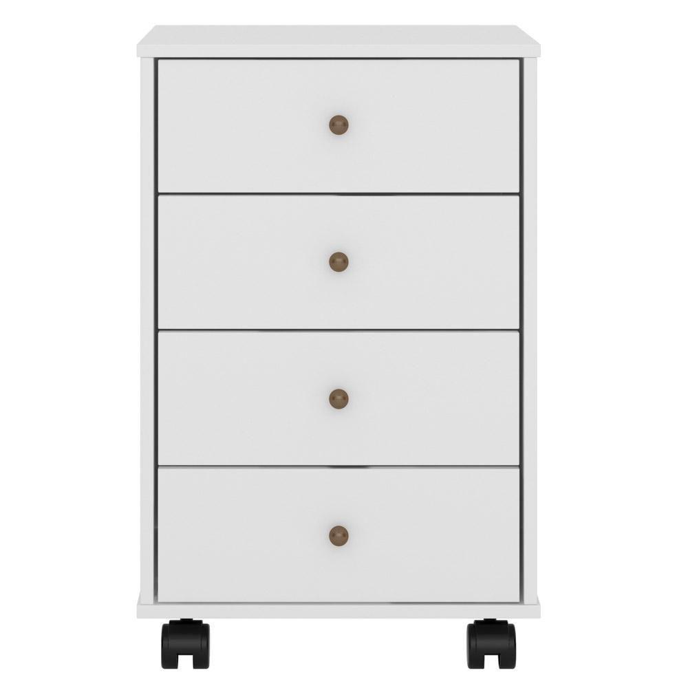 Gaveteiro Office 4 Gavetas Com Rodízios Presence D02 Branco - 2