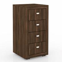 Gaveteiro para Escritório 4 Gavetas Nogal Tecno Mobili - 5