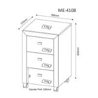 Gaveteiro Para Escritório Home Office Me4108 Mdp Amendoa - 3