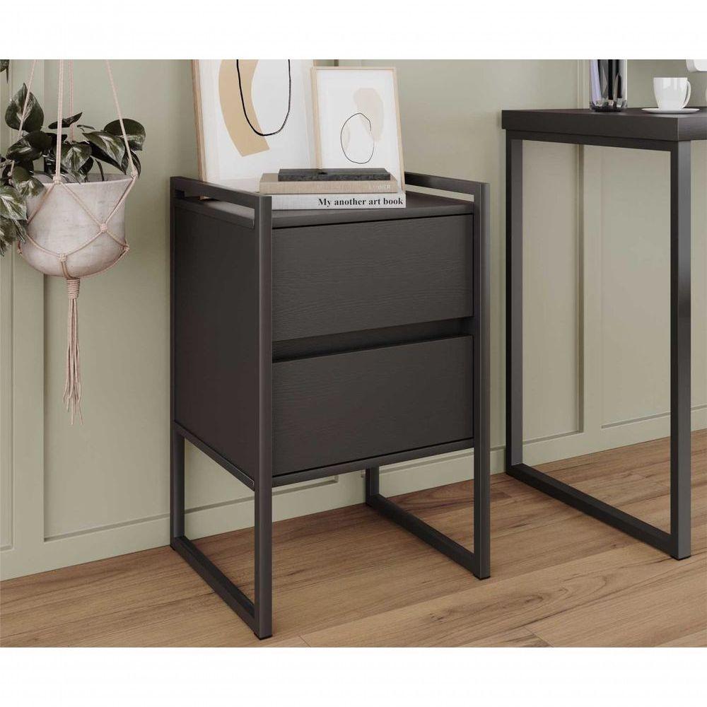 Gaveteiro Industrial 2 Gaveta Keys Preto Onix - 2