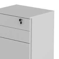 Gaveteiro Com Chave Escritório Home Office Me4148 Mdp Branco - 19