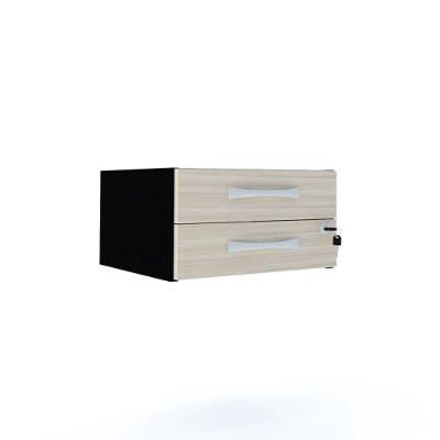 Gaveteiro Aéreo 2 Gavetas Com Chave Pe40 Em Mdp Nogueira Casablanca