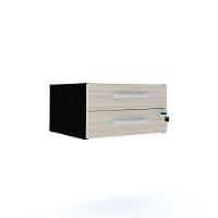 Gaveteiro Aéreo Tub 2 Gavetas Com Chaves Pe40 Em Mdp Nogueira Casablanca - 1