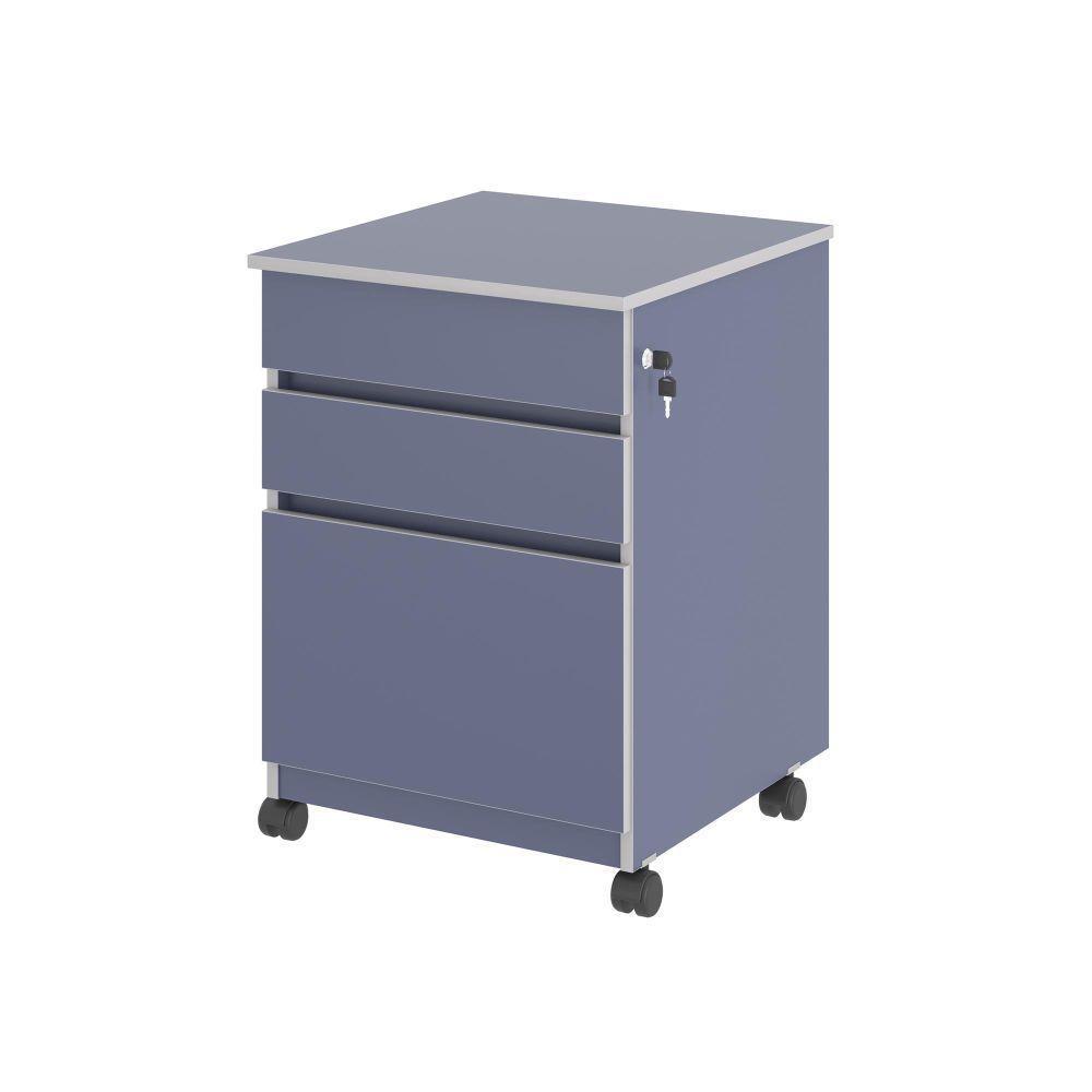 Gaveteiro Com 3 Gavetas Nora Azul - 1