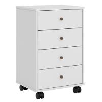 Gaveteiro Office 4 Gavetas Com Rodízios Presence D02 Branco - 1