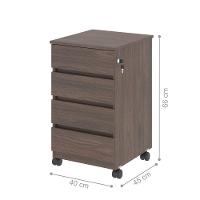 Gaveteiro Com 4 Gavetas Chelsea Freijo - 2