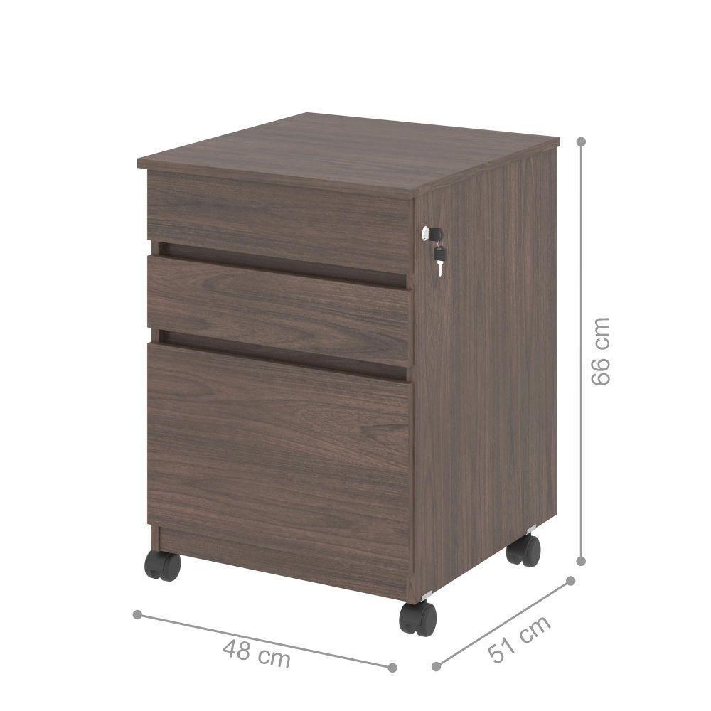 Gaveteiro Com 3 Gavetas Nora Freijo - 2