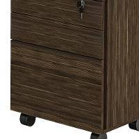 Gaveteiro Com Chave Escritório Home Office Me4148 Mdp Nogal - 3