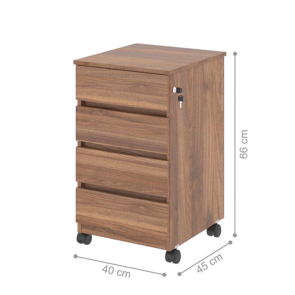 Gaveteiro Com 4 Gavetas Chelsea Noce - 2