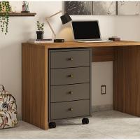 Gaveteiro 4 Gavetas Com Rodízios Joy Baker Grafito - 1