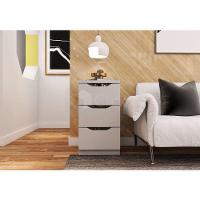 Gaveteiro Pés Em Madeira 3 Gavetas S/ Rodizios Branco - 7