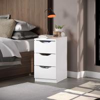 Gaveteiro Pés Em Madeira 3 Gavetas S/ Rodizios Branco - 9