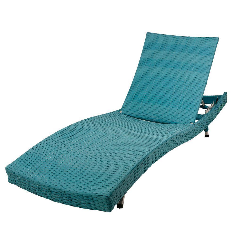 Espreguiçadeira Com Mesa, 6 Regulagens Azul Turquesa - 5