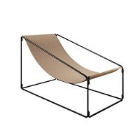 Espreguiçadeira Industrial Luxo Arpoador Tecido Suede Bege - Bege - 3