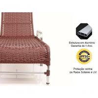 2 Espreguiçadeiras Esteira e 1 Mesa de Centro Garden Vinho Dark