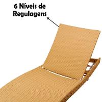 Espreguiçadeira Com Mesa Em Alumínio, 6 Regulagens Avelã - 5
