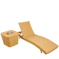Espreguiçadeira Com Mesa Alumínio 6 Regulagens - Avelã - 1