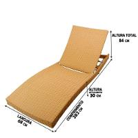 2 Espreguiçadeiras Em Alumínio C/6 Regulagens Avelã - 2