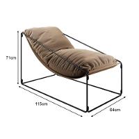 Espreguiçadeira Industrial Luxo Arpoador Com Almofada Bege - Cor: Bege - 3