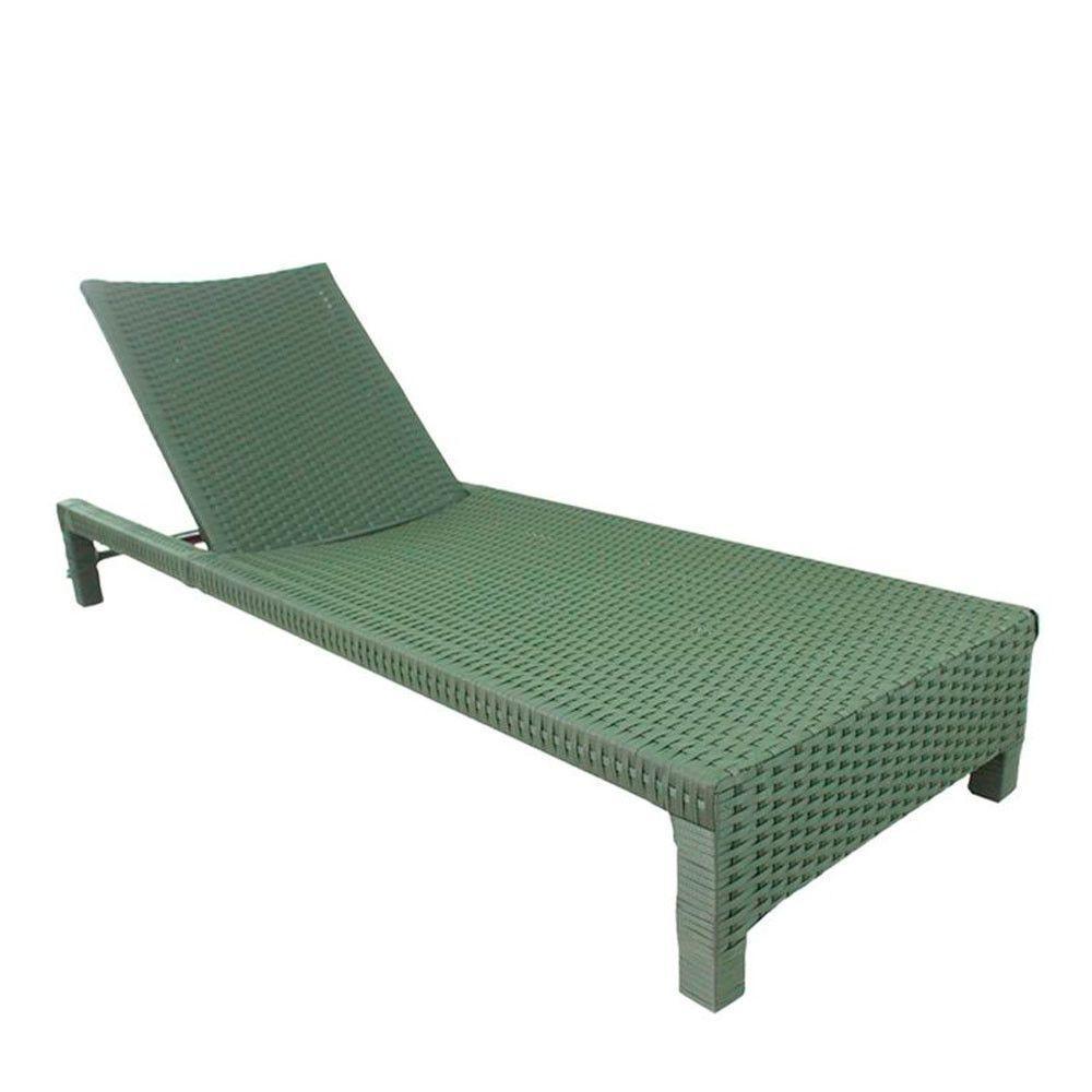 2 Espreguiçadeiras Grécia Em Alumínio E Corda Náutica Com Mesa Piscina Verde Musgo - 5