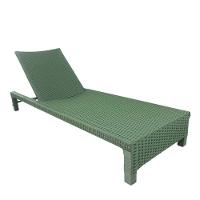 2 Espreguiçadeiras Grécia Em Alumínio E Corda Náutica Com Mesa Piscina Verde Musgo - 2