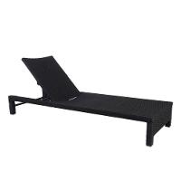 2 Espreguiçadeiras Grécia Em Alumínio E Corda Náutica Com Mesa Piscina Preto - 3