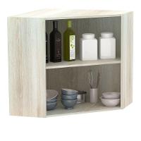 Armário De Canto Diagonal 2 Portas Lis Legno Crema C/Preto