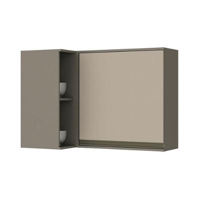 Armário De Canto Henn 1 Porta Connect C58 Duna/Cristal