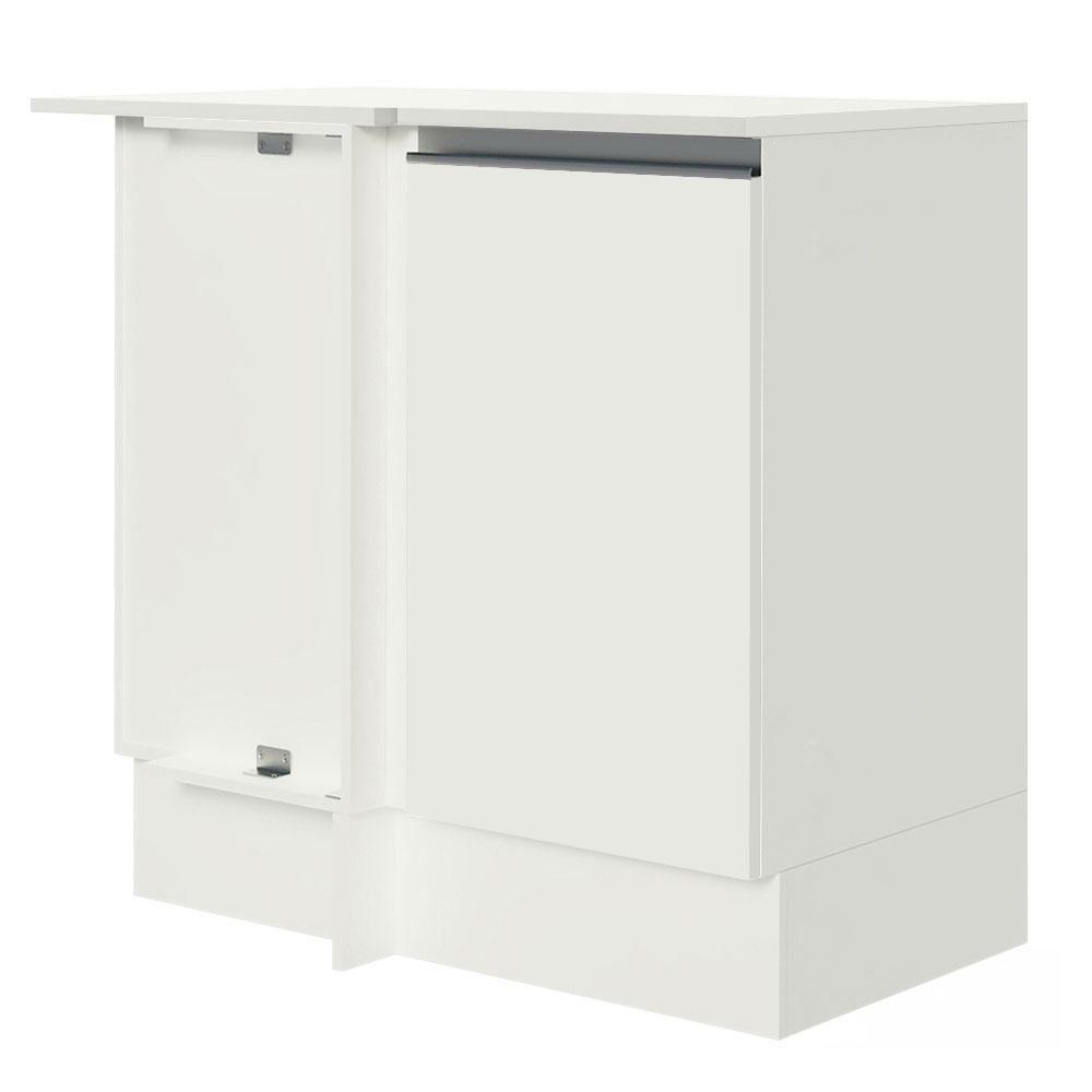 Balcão De Canto 100% Mdf Com Tampo Branco Smart Madesa Branco - 1