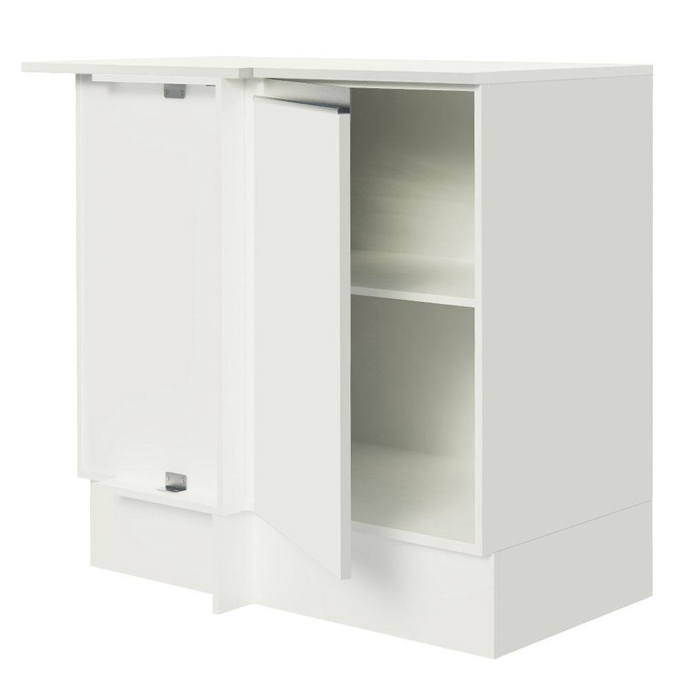 Balcão De Canto 100% Mdf Com Tampo Branco Smart Madesa Branco - 5