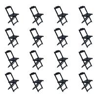 Kit 4 Jogos De Mesa Com 4 Cadeiras De Madeira Dobravel 60X60 - Preto - Preto - 6