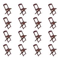 Kit 4 Jogos De Mesa Com 4 Cadeiras De Madeira Dobravel 120X70 - Imbuia - Marrom - 4