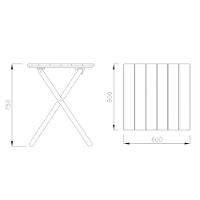 Conjunto De Mesa E Cadeiras Dobráveis Tramontina Beer Em Madeira Teca Castanho Escuro 3 Peças - 2