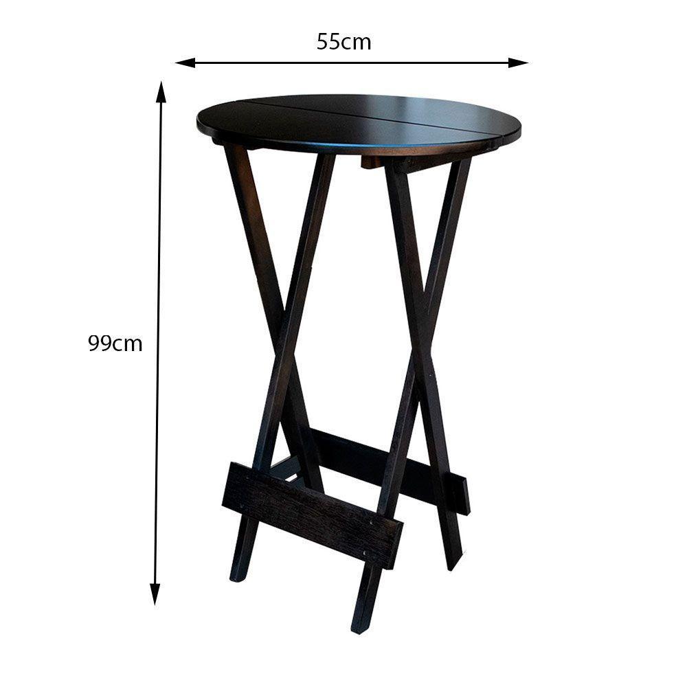 Kit 4 Jogos De Mesa Bistrô De Madeira Com 4 Cadeiras Dobravel Marrom - Marrom - 3