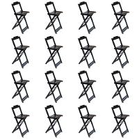 Kit 4 Jogos De Mesa Bistrô De Madeira Com 4 Cadeiras Dobravel Marrom - Marrom - 4