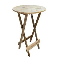 Kit 4 Jogos De Mesas Bistrô De Madeira Dobrável Com 3 Banquetas - Crua - 5