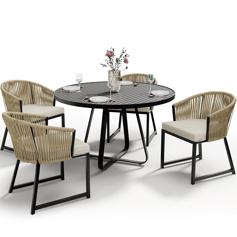 Kit Mesa Wine E 4 Cadeiras Área Externa Bethari D04 Bege - 1