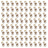 Kit 20 Jogos De Mesa Com 4 Cadeiras De Madeira Dobravel 60X60 - Mel - Amarelo - 4